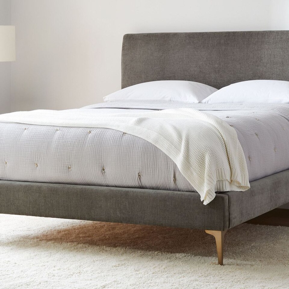 Andes Bed Metal Legs West Elm UK